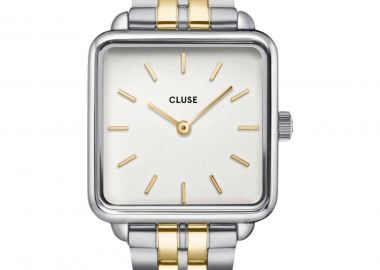 CLUSE La Tetragone - CW10313, Silver case with Stainless Steel Bracelet - Cluse - 