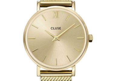 CLUSE Minuit - CW10208, Gold case with Stainless Steel Bracelet - Cluse - 