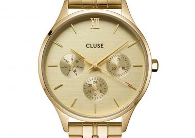 CLUSE Minuit - CW10701, Gold case with Stainless Steel Bracelet - Cluse - 