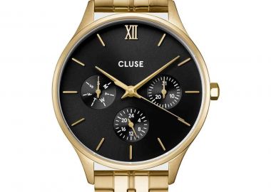CLUSE Minuit - CW10707, Gold case with Stainless Steel Bracelet - Cluse - 
