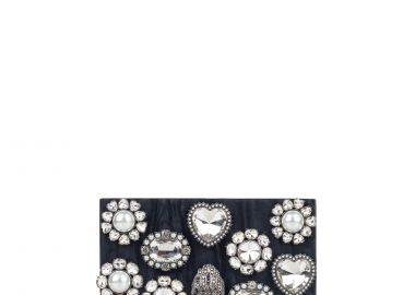 Clutch γυναικεία Kurt Geiger Μαύρο 5374909979 Crystals Box Clutch 262 - Kurt Geiger - 