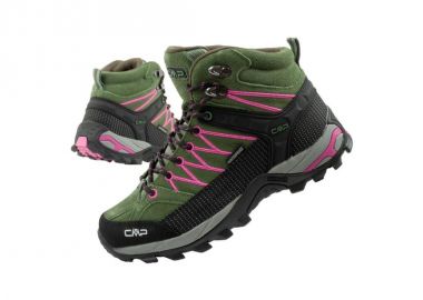 CMP Rigel women's trekking shoes leather durable waterproof ankle boots green - CMP - 