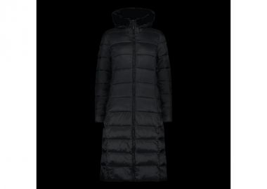 CMP women's long winter coat insulated jacket with hood black 34K0046FU901 - CMP - 