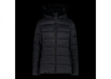 CMP women's winter jacket with hood sports insulated black 34K0036FU901 - CMP - 