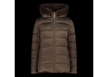 CMP women's winter jacket with hood sports insulated brown 34K0036FP981 - CMP - 