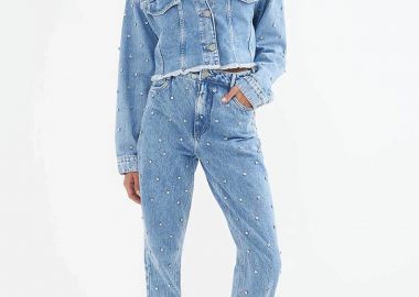 Colcci γυναικείο denim μπουφάν με στρας - 032.11.00110 Denim Blue - COLCCI - 