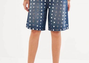 Colcci γυναικείο σορτς denim με τρουκς Straight Fit - 004.11.00078 Denim Blue - COLCCI - 