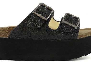 COLORS OF CALIFORNIA Γόβες- Πλατφόρμες Bes in glitter with buckles - -HC.BES022 - COLORS OF CALIFORNIA - 