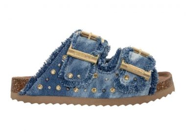 COLORS OF CALIFORNIA Σανδάλια - Πέδιλα DENIM SANDAL WITH STUDS - -HC.2409N - COLORS OF CALIFORNIA - 