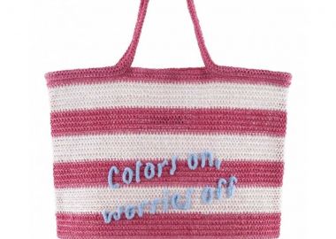 Colors of California Τσάντα Θαλάσσης Raffia - Deep Rose-HC.HOLLY03 - COLORS OF CALIFORNIA - 
