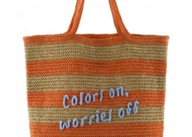 Colors of California Τσάντα Θαλάσσης Raffia - Πορτοκαλί-HC.HOLLY03 - COLORS OF CALIFORNIA - 