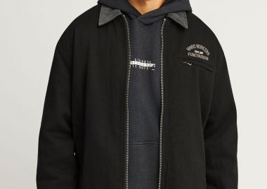 Comfort fit ανδρικό μπουφάν με γιακά - FUNKY BUDDHA - 