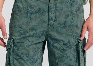 Comfort fit garment dyed cargo βερμούδα - FUNKY BUDDHA - 