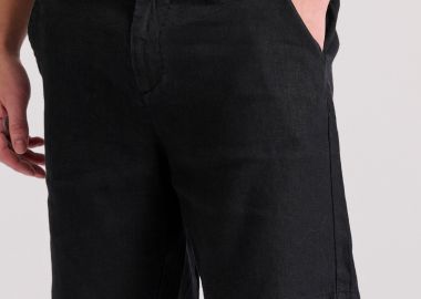 Comfort fit linen blend chino βερμούδα - FUNKY BUDDHA - 