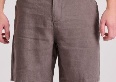 Comfort fit linen blend chino βερμούδα - FUNKY BUDDHA - 