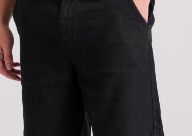 Comfort fit λινή chino βερμούδα - FUNKY BUDDHA - 