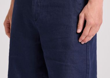 Comfort fit λινή chino βερμούδα - FUNKY BUDDHA - 