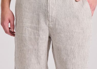 Comfort fit λινή chino βερμούδα - FUNKY BUDDHA - 