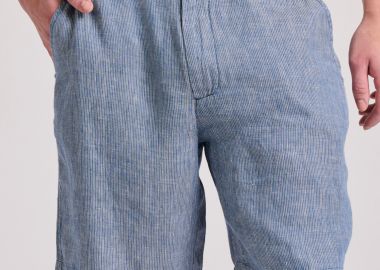 Comfort fit λινή chino βερμούδα - FUNKY BUDDHA - 