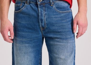 Comfort fit τζιν βερμούδα με raw edges - FUNKY BUDDHA - 