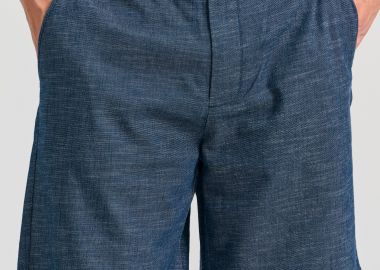 Comfort fit yarn dyed chino βερμούδα με λάστιχο - FUNKY BUDDHA - 