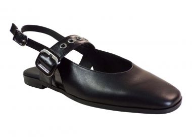 Commanchero Γυναικεία Παπούτσια Μπαλαρίνα 51344-721 Μαύρο Δέρμα - Commanchero Original - 