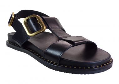 Commanchero Γυναικεία Πέδιλα 51141-721 Μαύρο Δέρμα - Commanchero Original - 