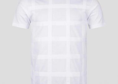 COMME DES GARCONS Ανδρικό Λευκό Textured-Finish T-shirt - COMME DES GARCONS - 