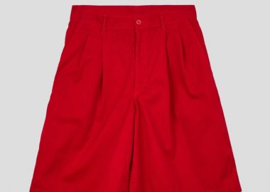 COMME DES GARÇONS SHIRT Ανδρικό Κόκκινο Woven Drill Shorts In Red - COMME DES GARÇONS SHIRT - 