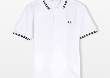 COMME DES GARÇONS SHIRT Ανδρικό Λευκό Polo Shirt T-shirt - COMME DES GARÇONS SHIRT - 