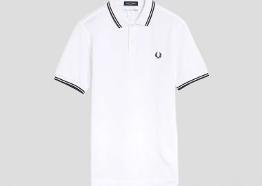 COMME DES GARÇONS SHIRT Ανδρικό Λευκό Polo Shirt T-shirt - COMME DES GARÇONS SHIRT - 