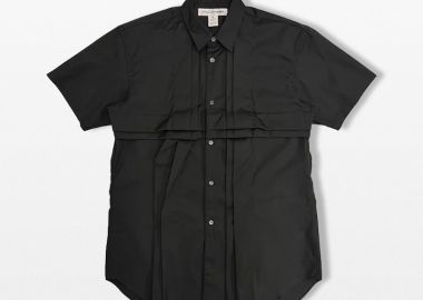 COMME DES GARÇONS SHIRT Ανδρικό Μαύρο Short-Sleeved Shirt With 3D Effect - COMME DES GARÇONS SHIRT - 