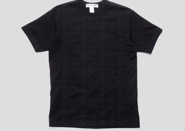 COMME DES GARÇONS SHIRT Ανδρικό Μαύρο Textured-Finish T-shirt - COMME DES GARÇONS SHIRT - 