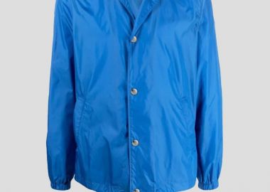 COMME DES GARÇONS SHIRT Ανδρικό Μπλε Face-Print Shirt Jacket - COMME DES GARÇONS SHIRT - 