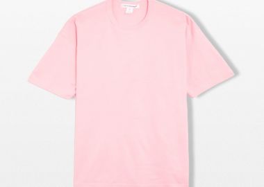 COMME DES GARÇONS SHIRT Ανδρικό Ροζ Logo Print T-Shirt - COMME DES GARÇONS SHIRT - 