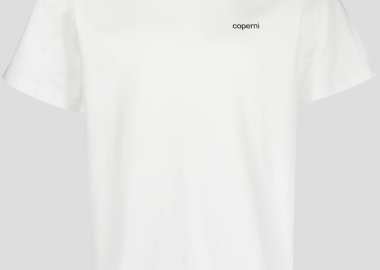 COPERNI Ανδρικό Λευκό Washed Logo-Print T-shirt In White - COPERNI - 