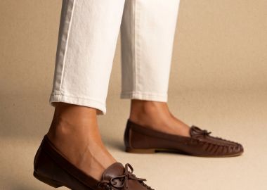 CORINA Φλατ μοκασίνια με φιόγκο - 6155 - Brown Matte - CORINA - 