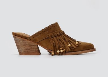 CORINA Western Clogs με κρόσσια - 6001 - Κάμελ Σουέτ - CORINA - 
