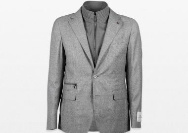 CORNELIANI Ανδρικό Γκρι Blazer In Grey - CORNELIANI - 