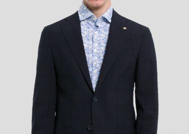 CORNELIANI Ανδρικό Μαύρο Virgin Wool Blazer - CORNELIANI - 