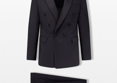 CORNELIANI Ανδρικό Μπλε Double-Breasted Tuxedo Suit - CORNELIANI - 