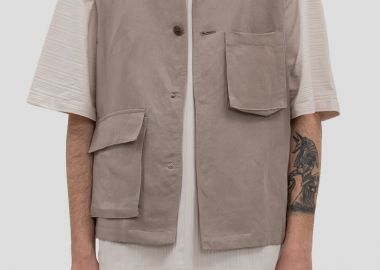 COSTUMEIN Ανδρικό Γκρι Lightweight Vest Jacket - COSTUMEIN - 