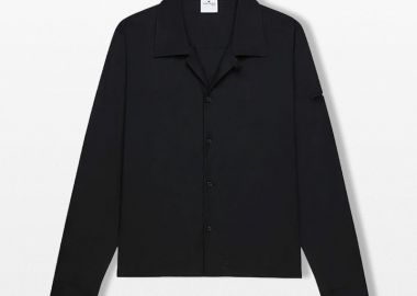 COURRÈGES Ανδρικό Μαύρο Light Long-Sleeved Cotton Shirt - COURRÈGES - 