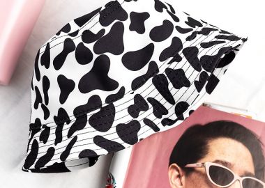 COW PRINT BUCKET HAT - fashionroom - 
