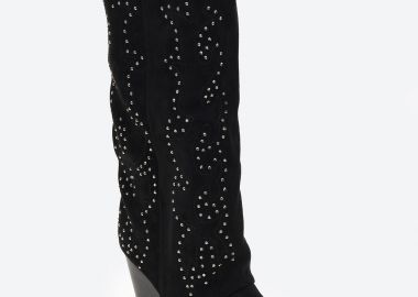 Cowboy μπότες με διακριτικά strass - Μαύρο - Issue - 