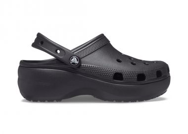 Crocs Classic Platform Clog Αντιολισθητικό Unisex Σαμπό Μαύρο - Crocs - 
