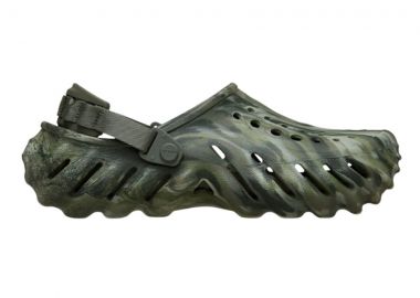 CROCS Echo Marbled Clog Unisex Παντόφλες - Πράσινες-208454-GREEN - CROCS - 