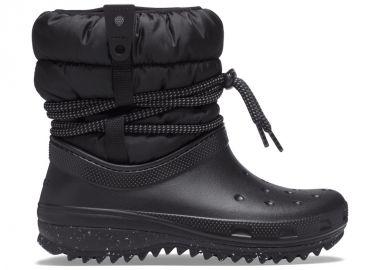 Crocs Puff Luxe Γυναικεία Μποτάκια Μαύρα 207312-001 - Crocs - 