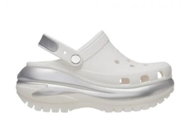 CROCS Slides - Παντόφλες Mega Crush Metallic Clog - WHITE-210368-WHITE - CROCS - 