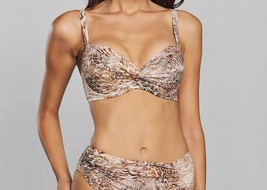 Crool γυναικείο μαγιό μπικίνι σλιπ με all-over print - 26C1-B010-420 Μπεζ - CROOL - 